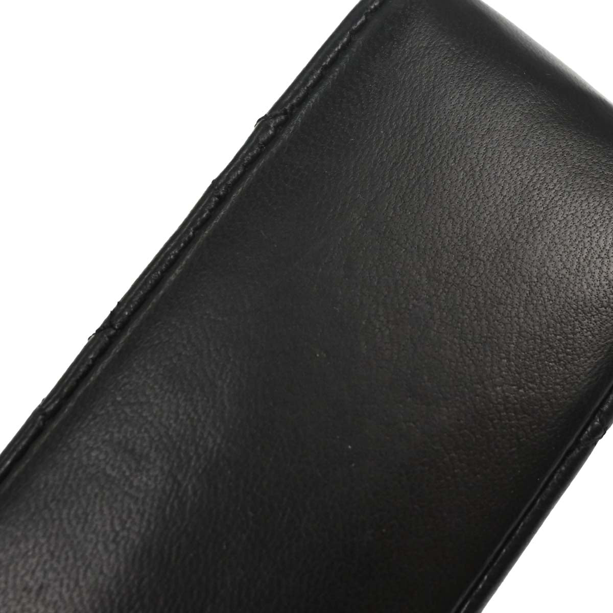 Chanel Black Lambskin Straight Flap Shoulder Bag