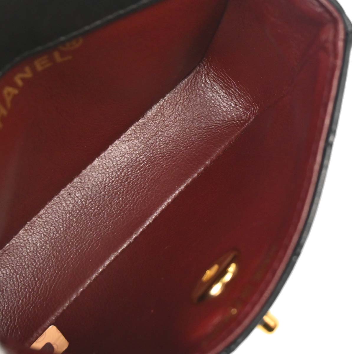 Chanel Black Lambskin Straight Flap Shoulder Bag