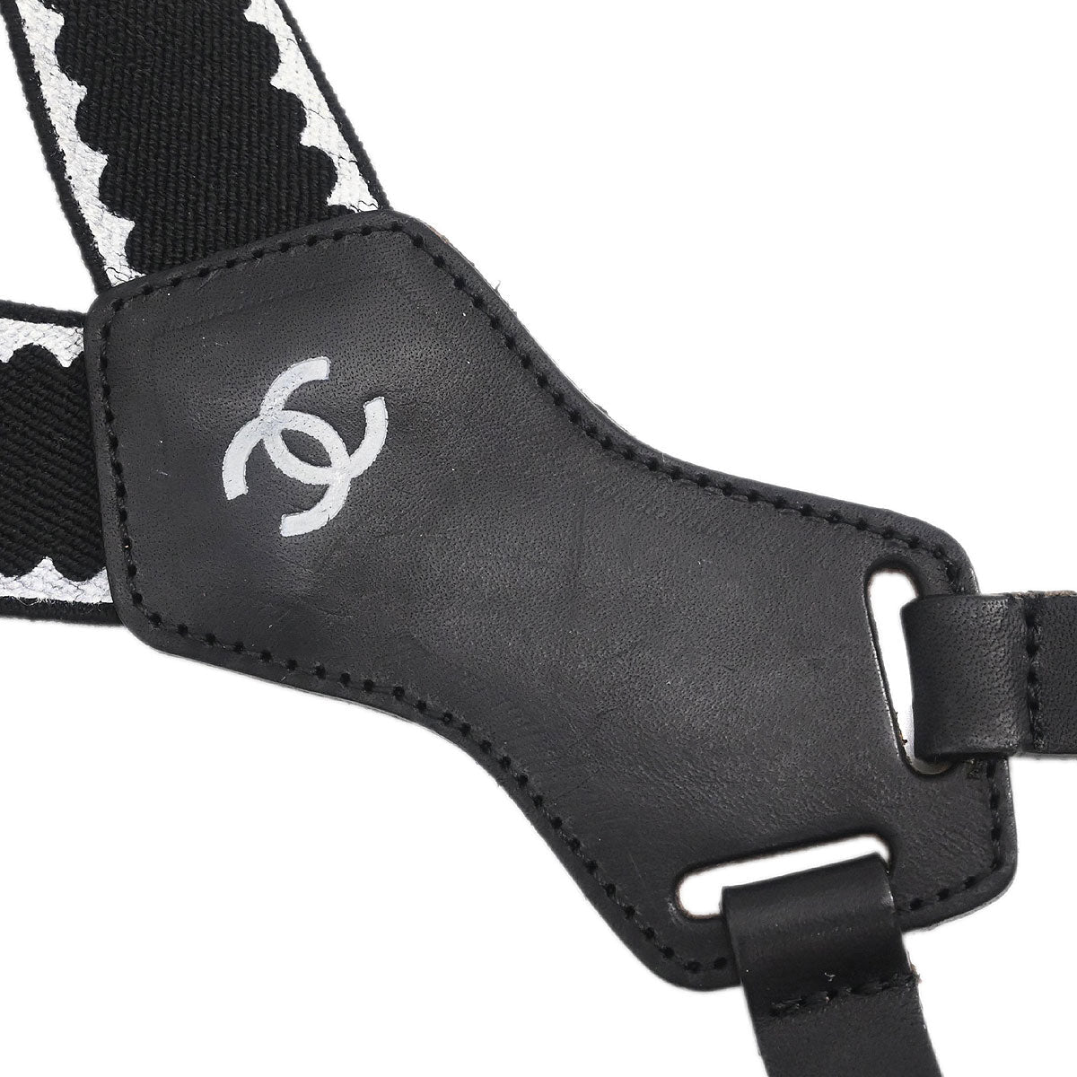 Chanel Black Suspenders 21 Small Good