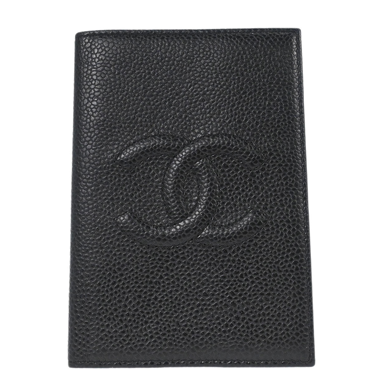 Chanel Black Caviar Skin Note Book Cover Small Good