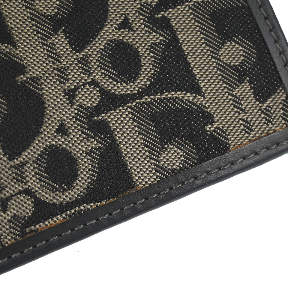 Christian Dior Black Canvas Trotter Wallet Purse