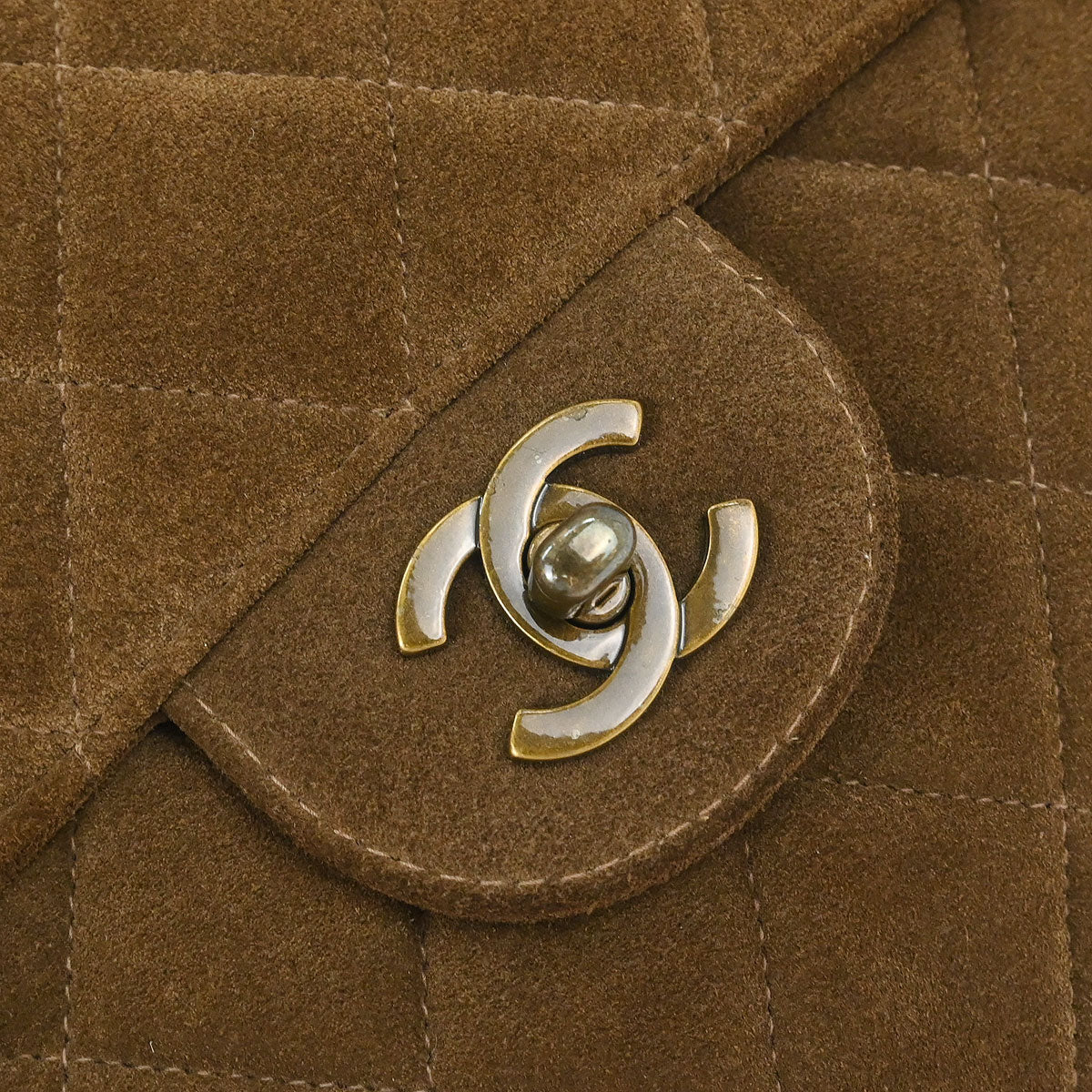Chanel Brown Suede Jumbo Classic Flap Shoulder Bag