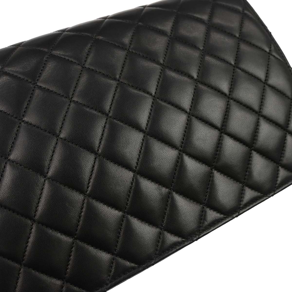 Chanel 2010-2011 Black Lambskin Turnlock Medium Half Flap Shoulder Bag