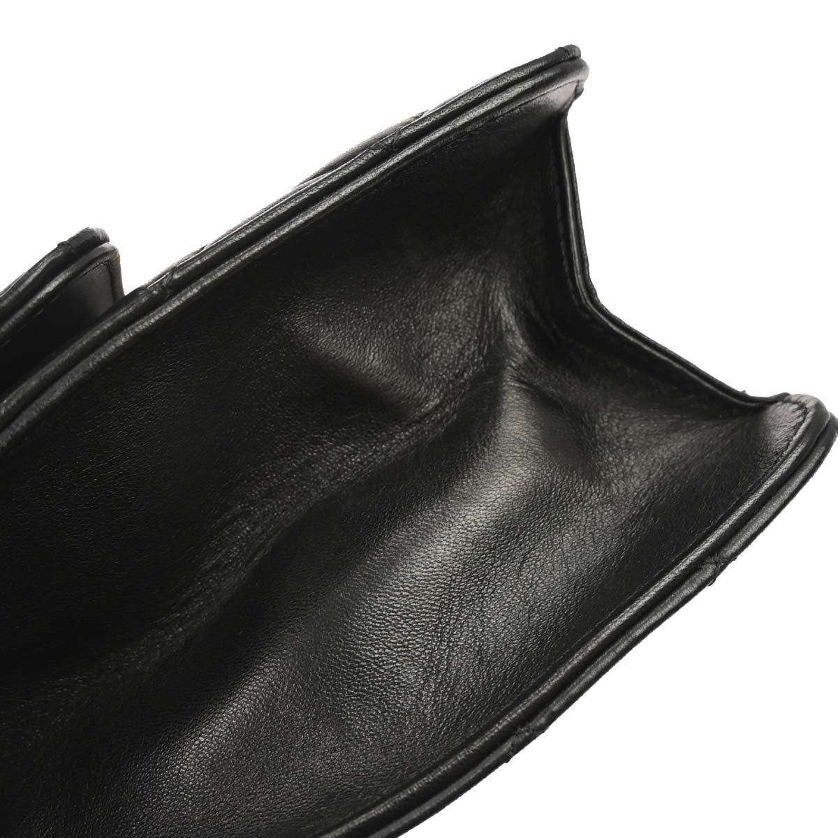 Chanel 2010-2011 Black Lambskin Turnlock Medium Half Flap Shoulder Bag