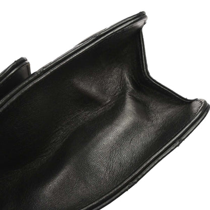 Chanel 2010-2011 Black Lambskin Turnlock Medium Half Flap Shoulder Bag