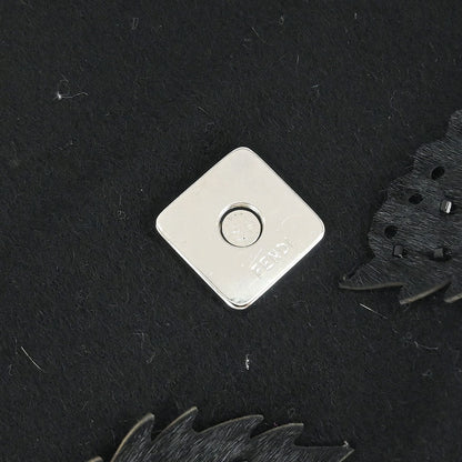 Fendi Black Felt Baguette Handbag