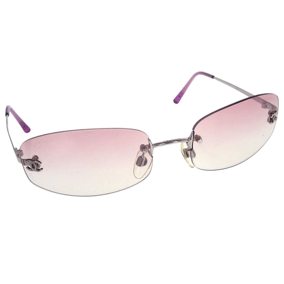 Chanel Sunglasses Eyewear Purple Small Good