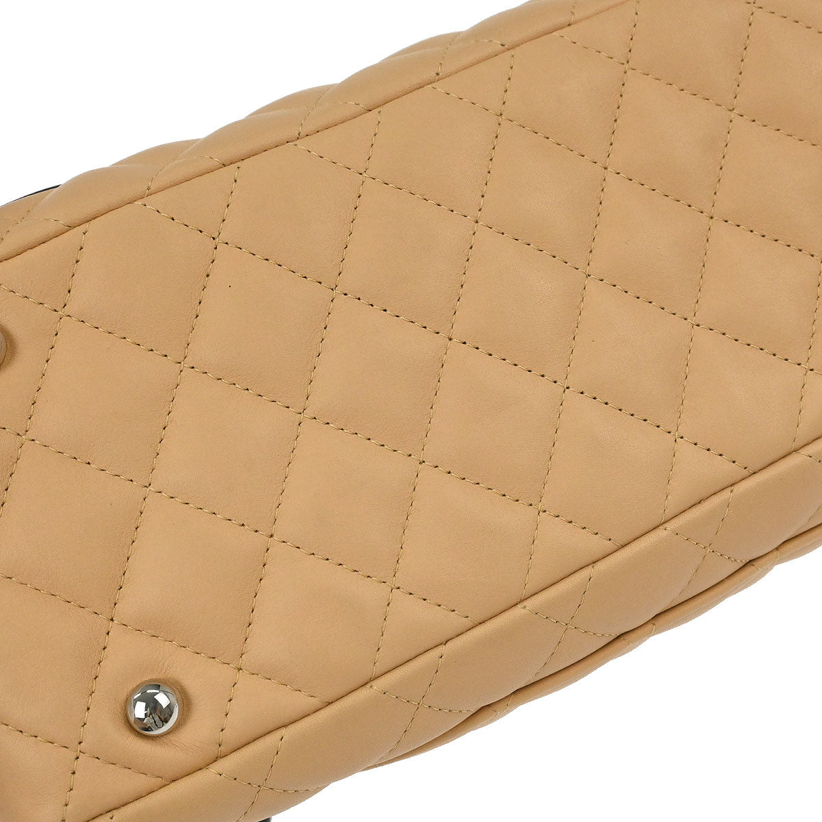 Chanel Beige Calfskin Cambon Ligne Bowling Bag 27