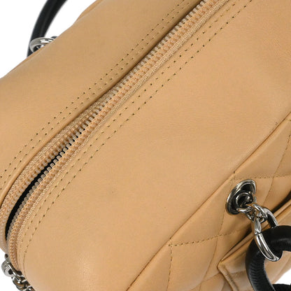 Chanel Beige Calfskin Cambon Ligne Bowling Bag 27
