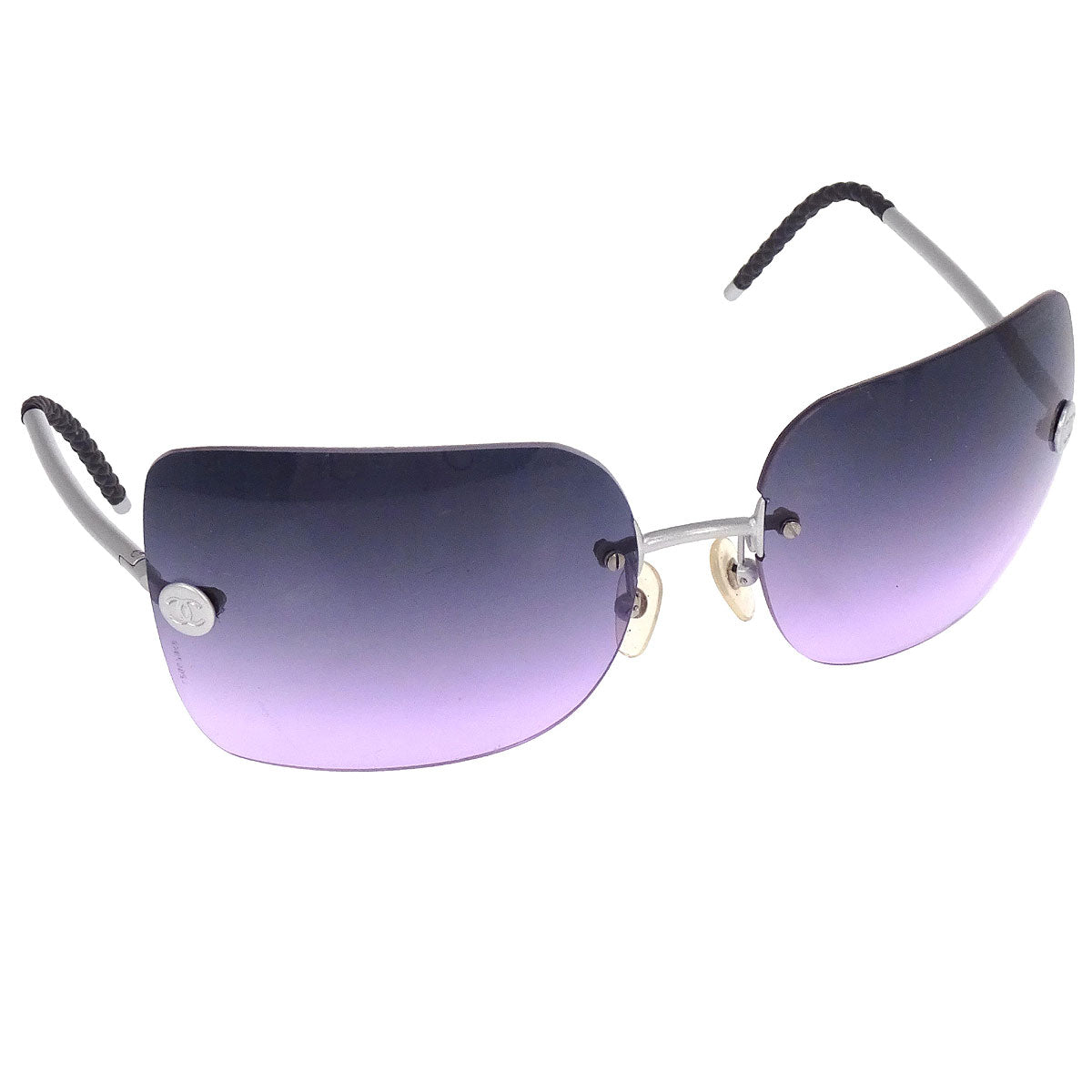 Chanel Sunglasses Eyewear Purple Small Good