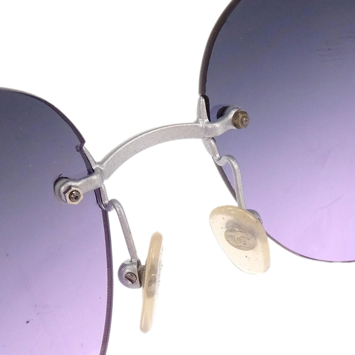 Chanel Sunglasses Eyewear Purple Small Good