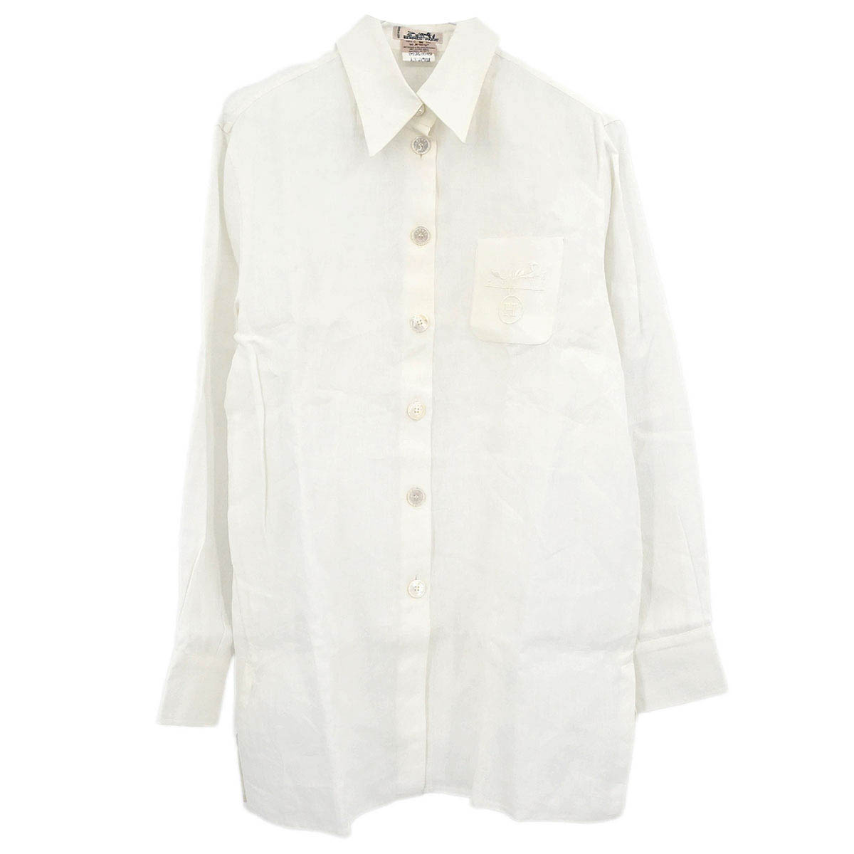 Hermes Shirt Blouse White #36