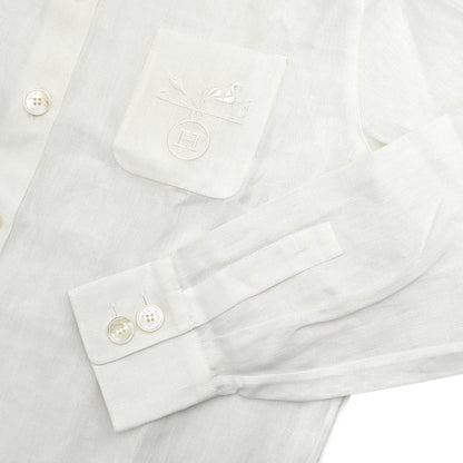 Hermes Shirt Blouse White #36
