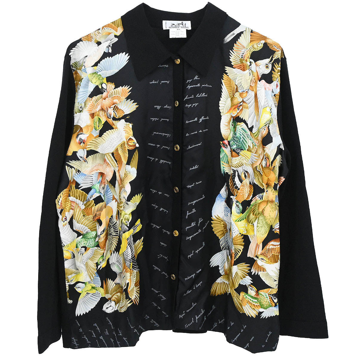 Hermes Long Sleeve Cardigan Black #44