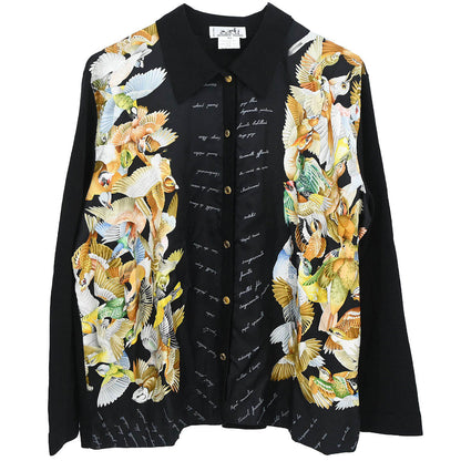 Hermes Long Sleeve Cardigan Black #44