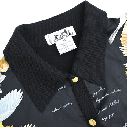 Hermes Long Sleeve Cardigan Black #44