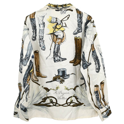 Hermes Shirt Blouse White #38
