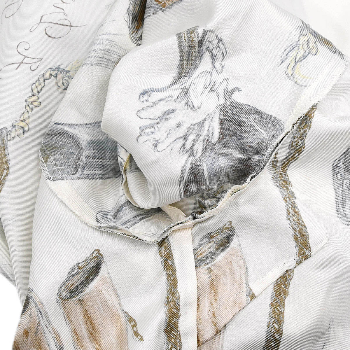 Hermes Shirt Blouse White #38