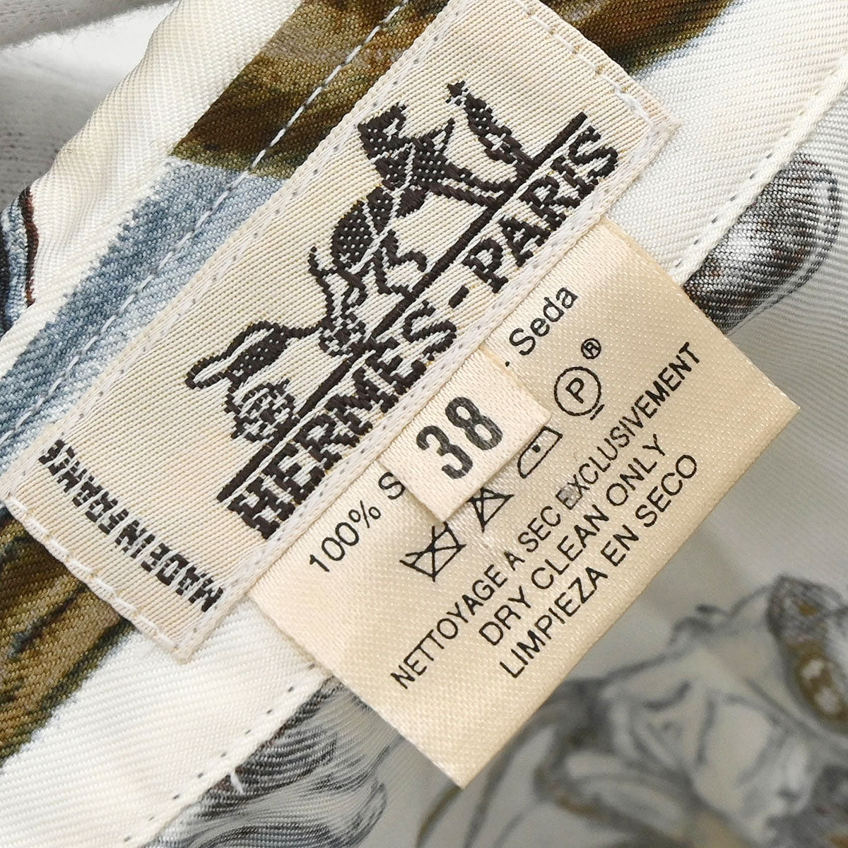 Hermes Shirt Blouse White #38