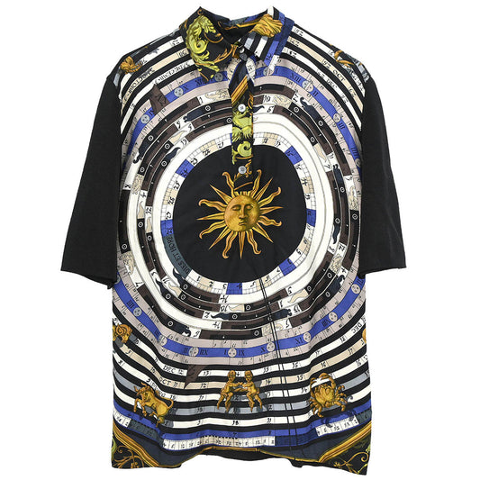 Hermes Short Sleeve Polo Shirt Top Black #M