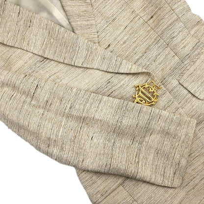 Christian Dior Single Breasted Jacket Beige #M