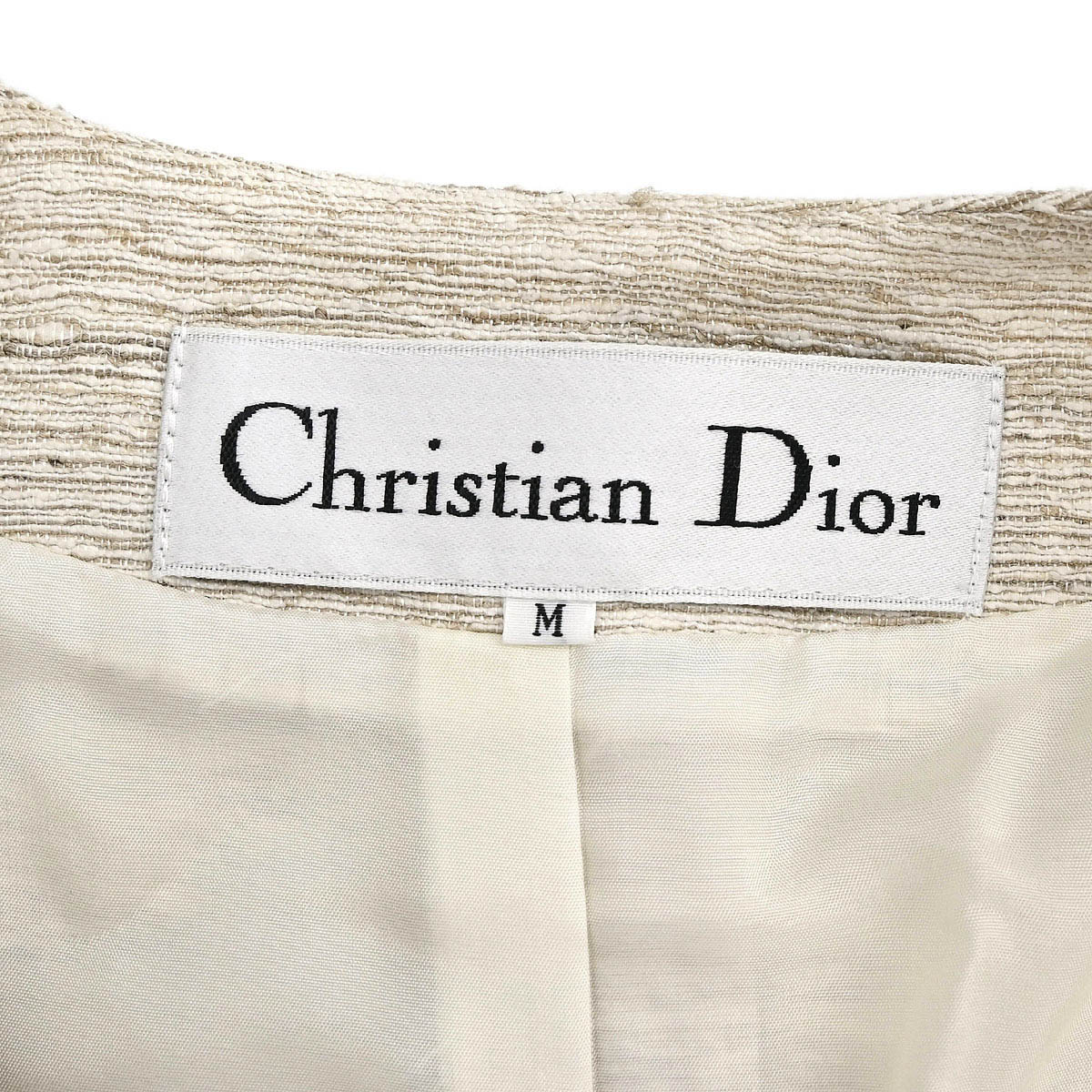 Christian Dior Single Breasted Jacket Beige #M – AMORE Christian Dior Single Breasted Jacket Beige #M – AMORE