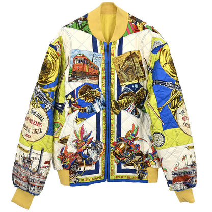 Hermes Zip-up Reversible Bomber Jacket Yellow #46