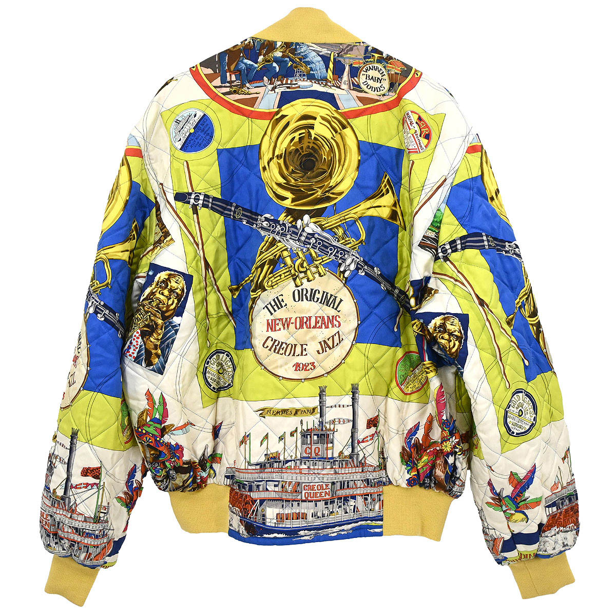 Hermes Zip-up Reversible Bomber Jacket Yellow #46