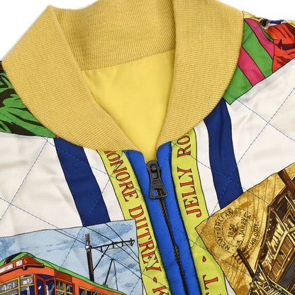 Hermes Zip-up Reversible Bomber Jacket Yellow #46