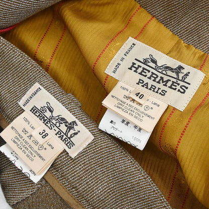 Hermes Setup Jacket Pants Brown #40 #38