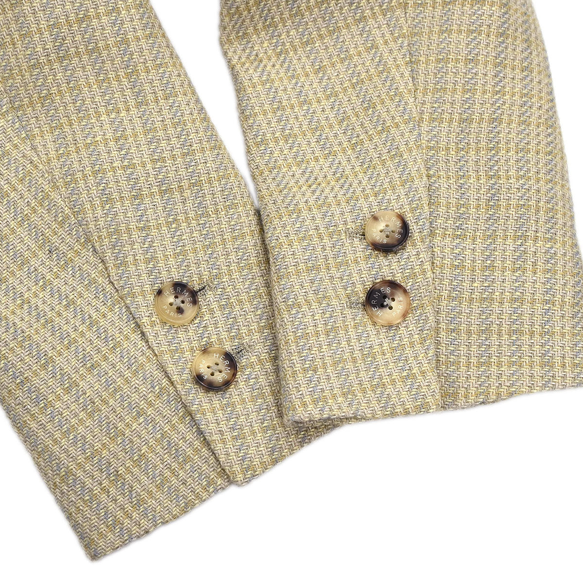 Hermes Single Breasted Jacket Beige #36