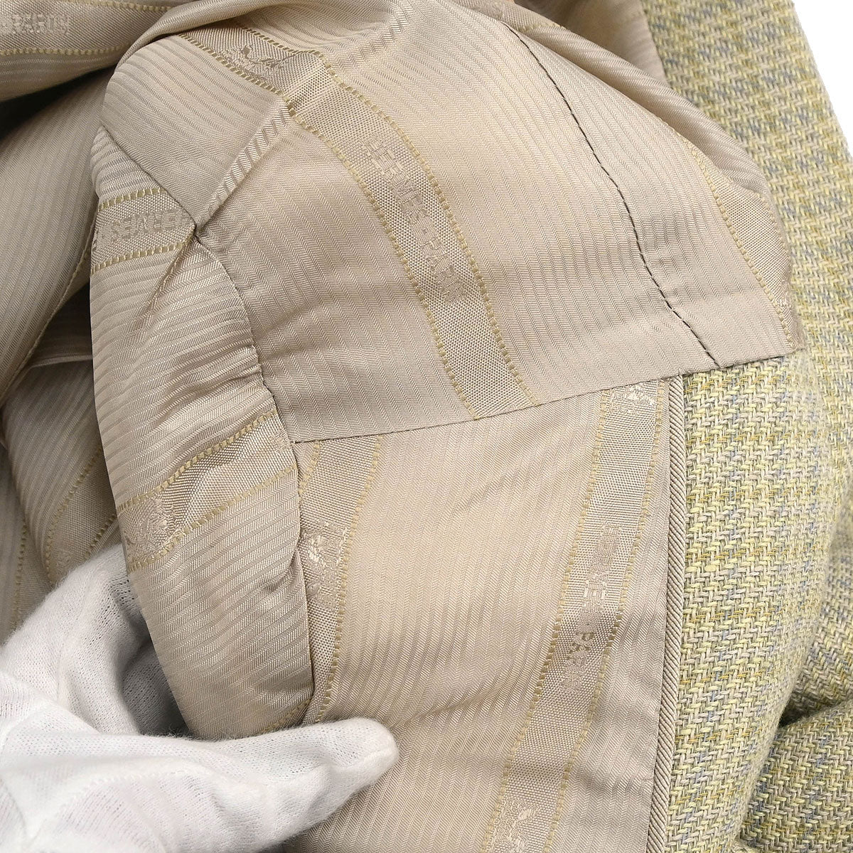 Hermes Single Breasted Jacket Beige #36