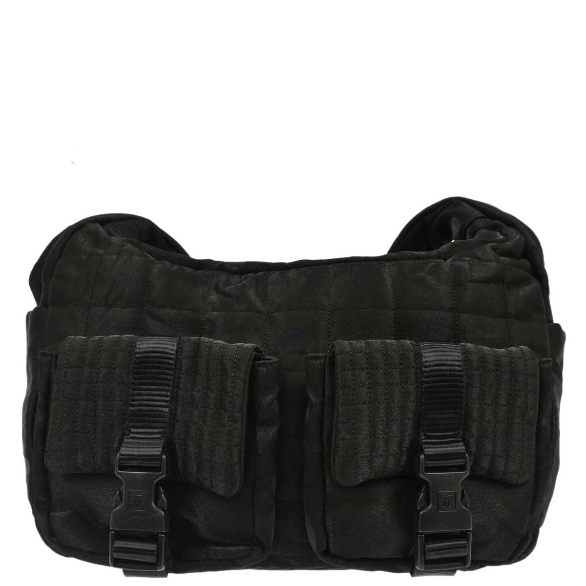 Chanel 2005-2006 Black Nylon Sport Line Choco Bar Shoulder Bag