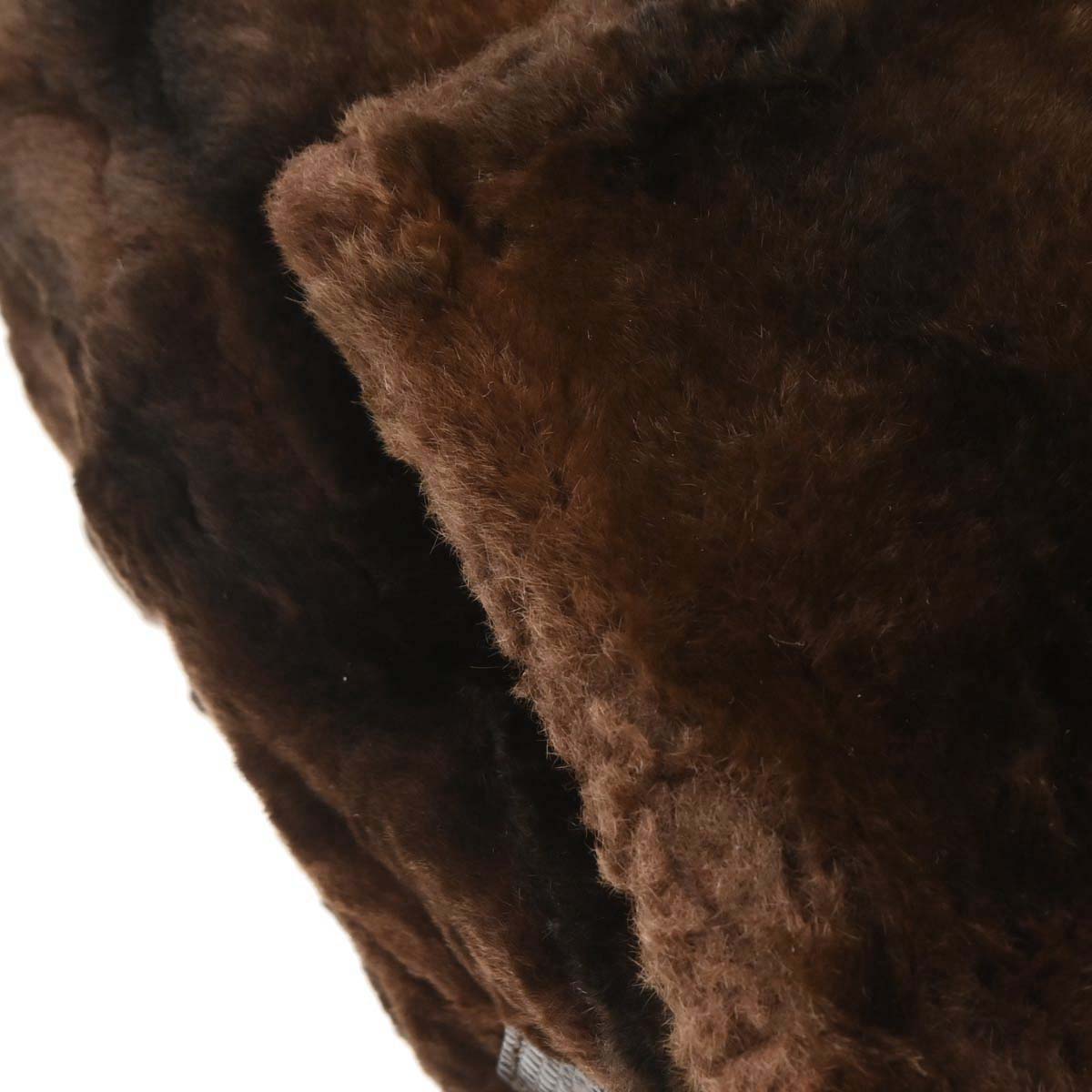 Fendi * Brown Lapin Fur Crocodile Mamma Baguette Handbag