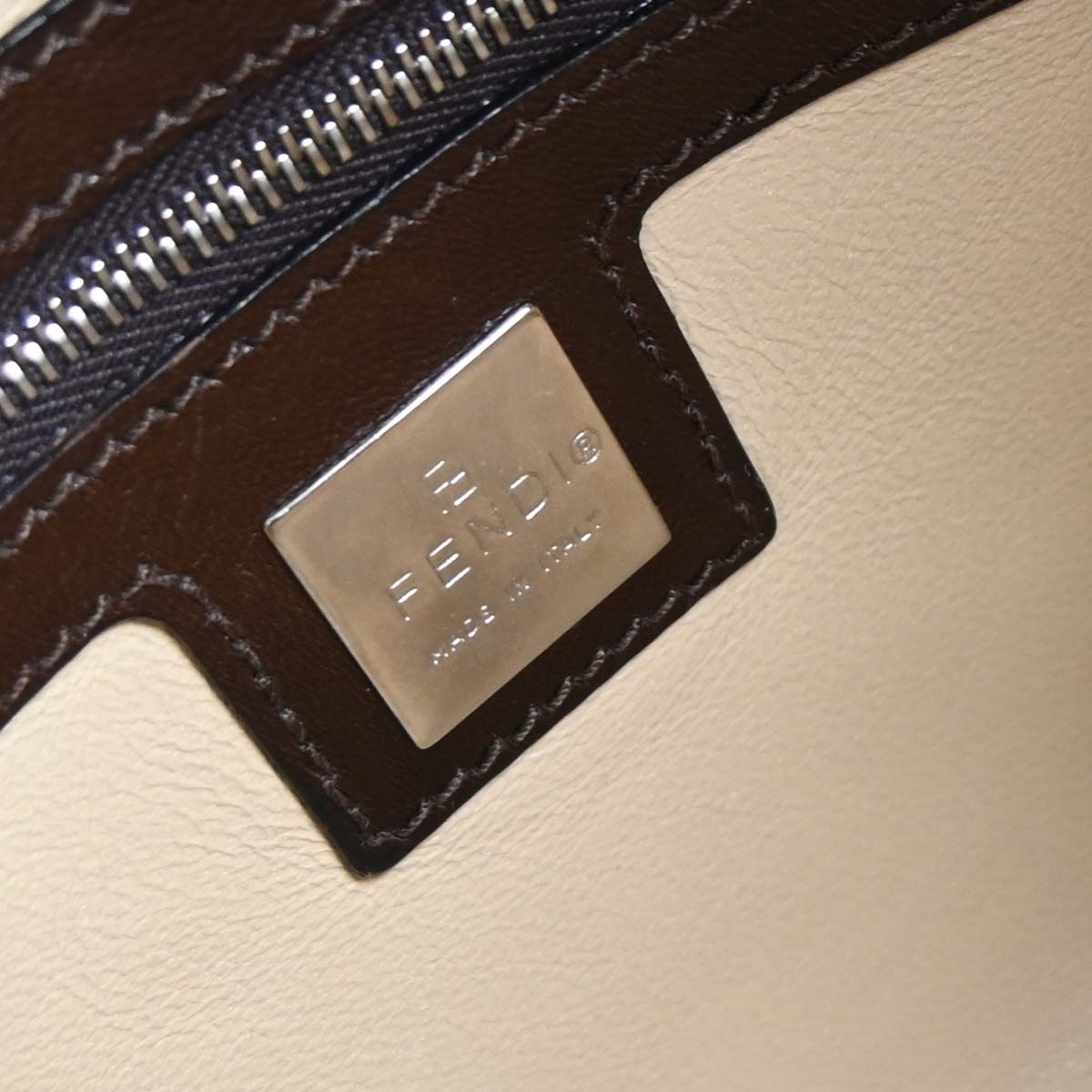 Fendi * Brown Lapin Fur Crocodile Mamma Baguette Handbag