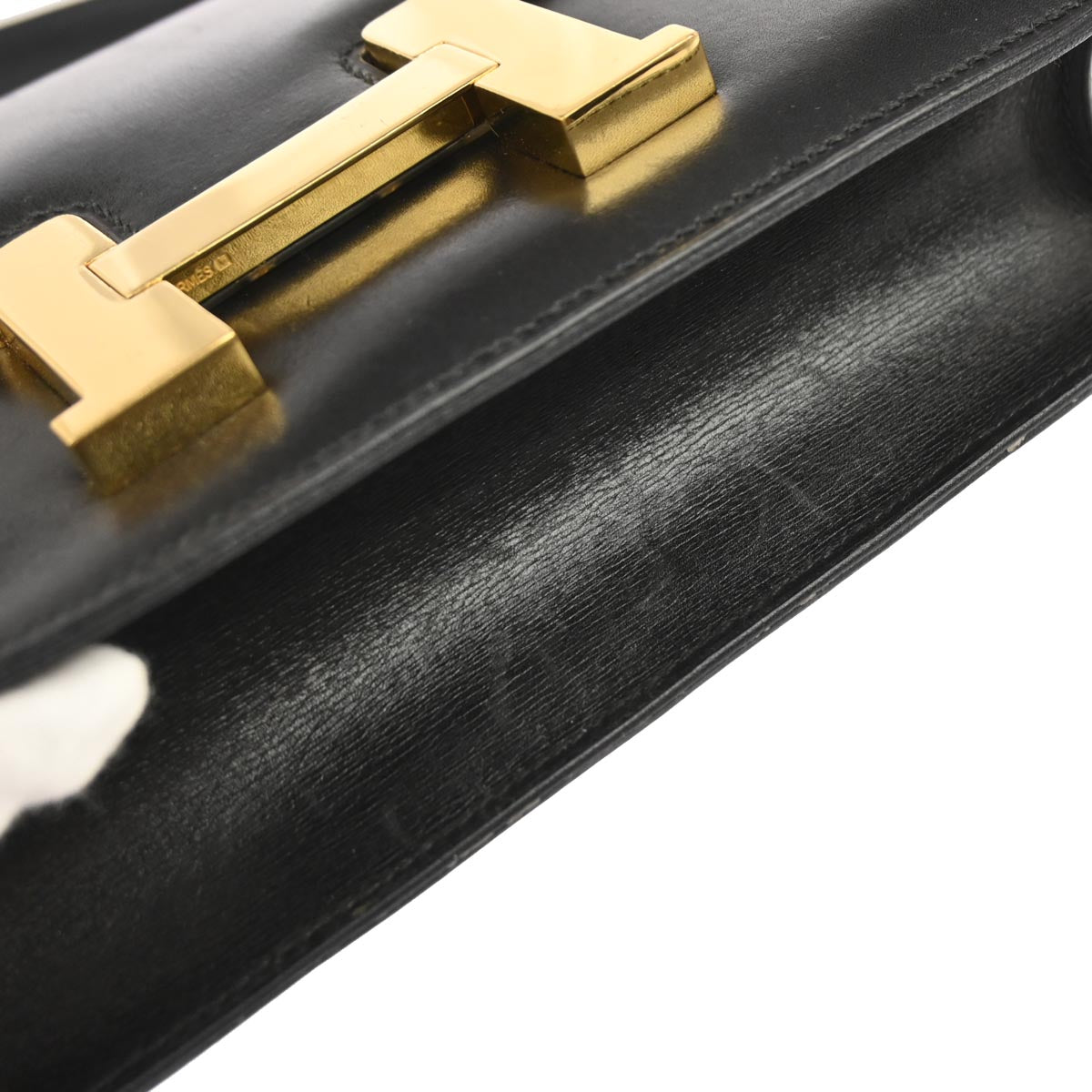 Hermes Black Box Calf Constance 23 Shoulder Bag