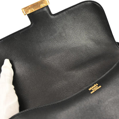 Hermes Black Box Calf Constance 23 Shoulder Bag