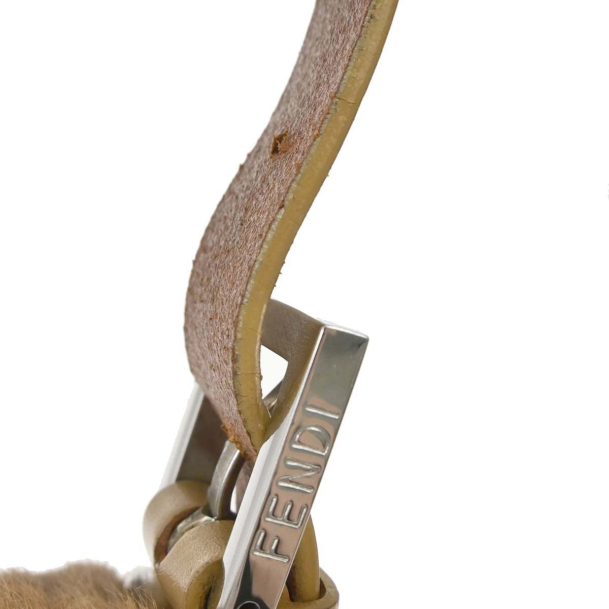 Fendi Beige Pony Hair Baguette Handbag