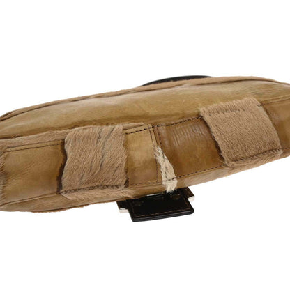 Fendi Beige Pony Hair Baguette Handbag
