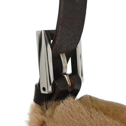 Fendi Beige Pony Hair Baguette Handbag