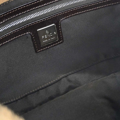 Fendi Beige Pony Hair Baguette Handbag