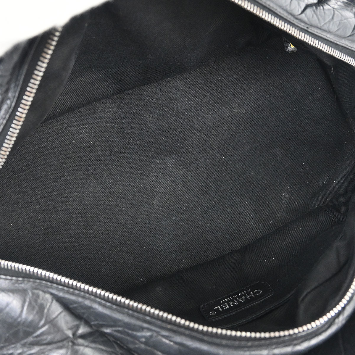 Chanel Black Calfskin Lady Braid Bowler Bag Handbag