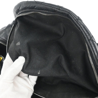 Chanel Black Calfskin Lady Braid Bowler Bag Handbag