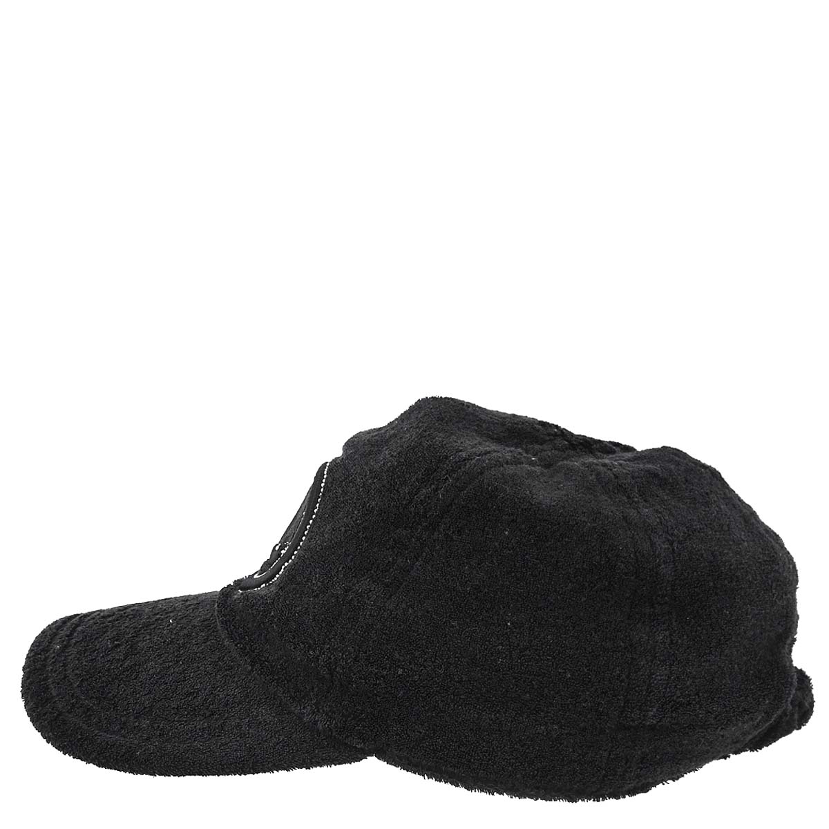 Chanel Black Cotton Nylon #M Cap Hat Small Good
