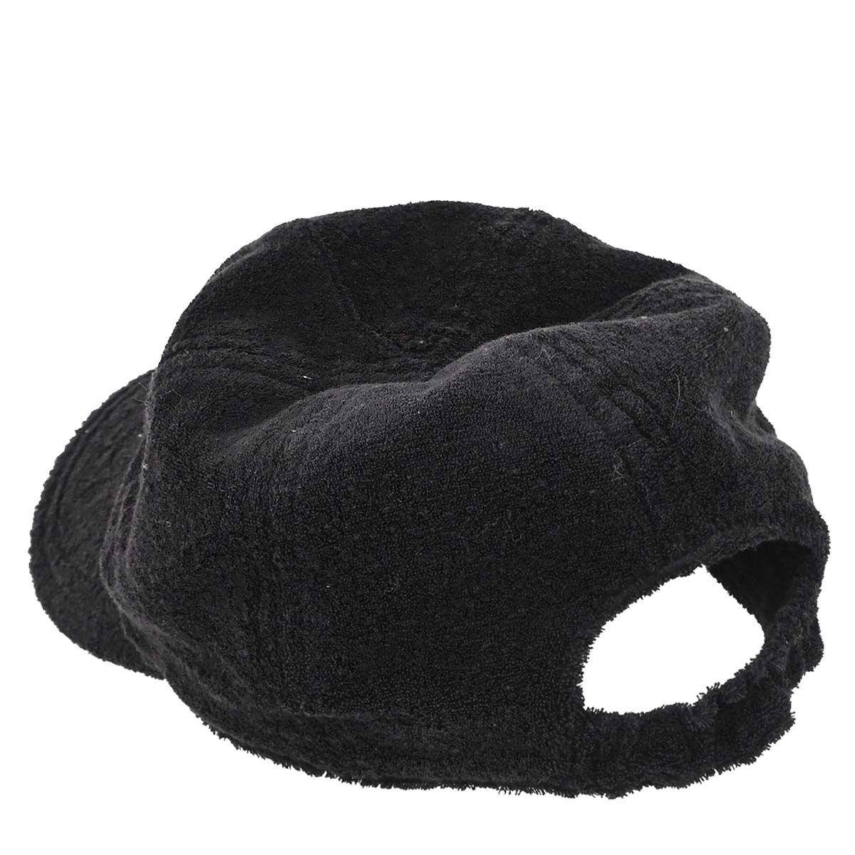 Chanel Black Cotton Nylon #M Cap Hat Small Good