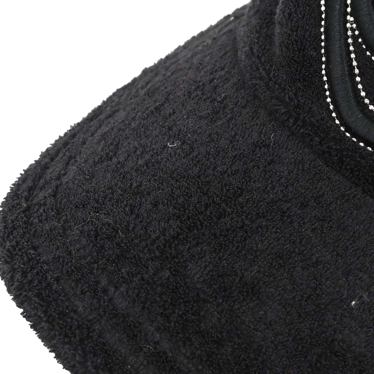Chanel Black Cotton Nylon #M Cap Hat Small Good