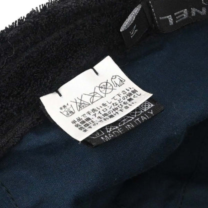 Chanel Black Cotton Nylon #M Cap Hat Small Good