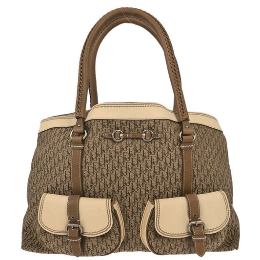 Christian Dior Beige Canvas Trotter My Dior Duffle Handbag