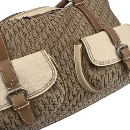 Christian Dior Beige Canvas Trotter My Dior Duffle Handbag