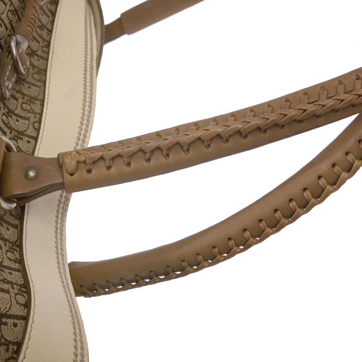 Christian Dior Beige Canvas Trotter My Dior Duffle Handbag
